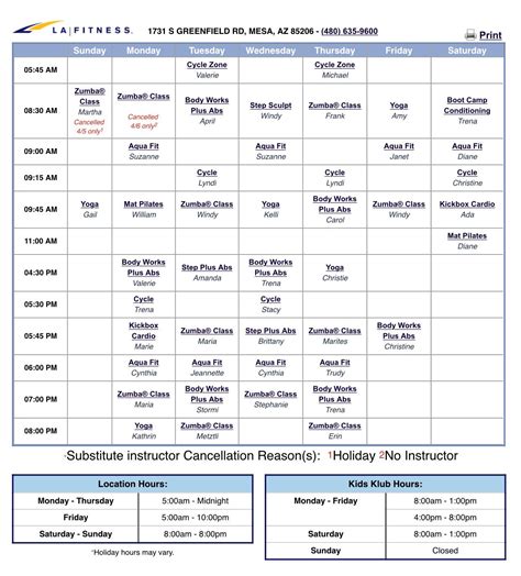 La Fitness Class Schedule Atlanta at Nathan Oneill blog