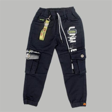Buy Navy Blue Elastic Waist Boys Jeans – Mumkins