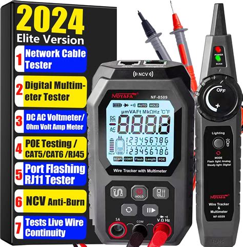 NOYAFA NF-918S Network Cable Tester with 6 wavelength Optical Power ...