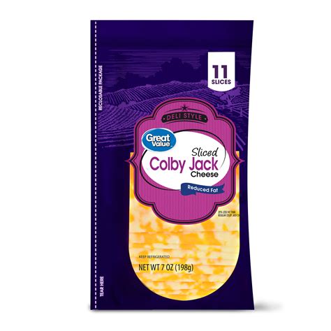 Buy Great Value Deli Style Reduced Fat Monterey Sliced Colby Jack ...