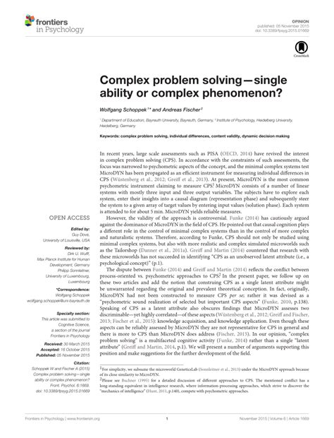 Complex Problem Solving 的图像结果