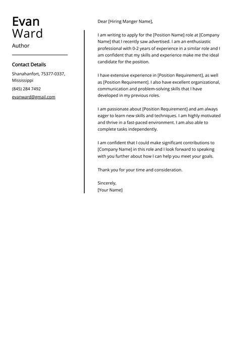 Author Cover Letter Example (Free Guide)