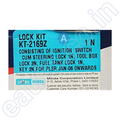 Spark Minda Ignition Lock Set for Bajaj Pulsar 150 UG3 | 180 UG3 | Jan