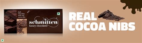 Schmitten Luxury Dark Chocolate Real Cocoa Nibs, 70 G(Pack Of 3),210 ...