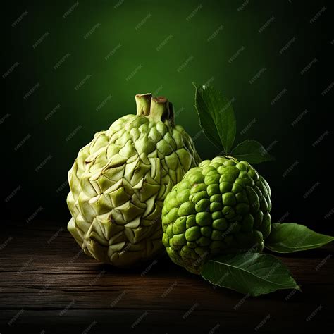 Exotic custard apple sitaphal landscape background | Premium AI ...