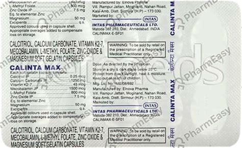 Buy Calcirix Max Strip Of 10 Capsules Online at Flat 15% OFF | PharmEasy