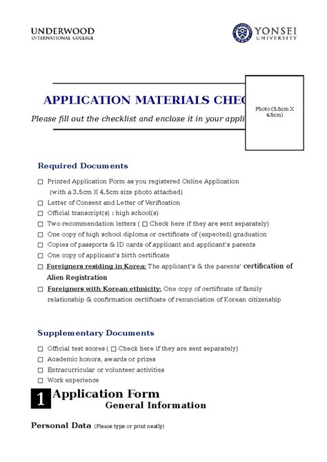 UIC Application Form 2022 - APPLICATION MATERIALS CHECKLIST Please fill out the checklist and ...