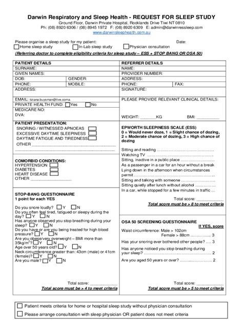 Fillable Online REQUEST FOR SLEEP STUDY Fax Email Print - pdfFiller