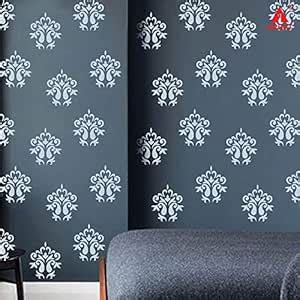 Arhat Stencils Glossy PVC ASR-E152 Beautiful Damask Wall Décor motiff ...