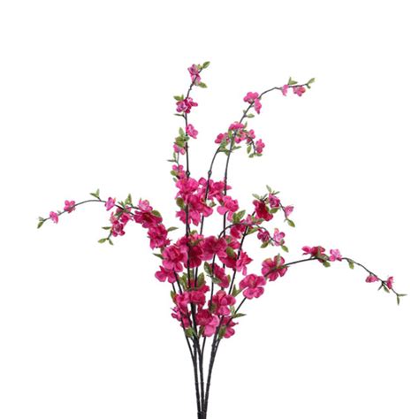 Artificial Cherry Blossom Flower Stick (100 cm, Dark Pink) – Alamkari