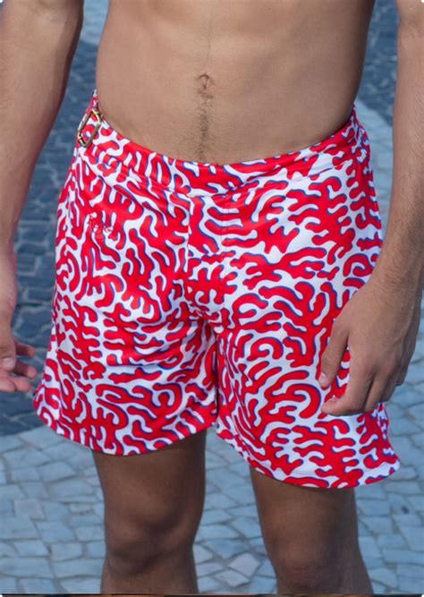 Rey&I Rojo Swim Shorts – Bold Red Swimwear
