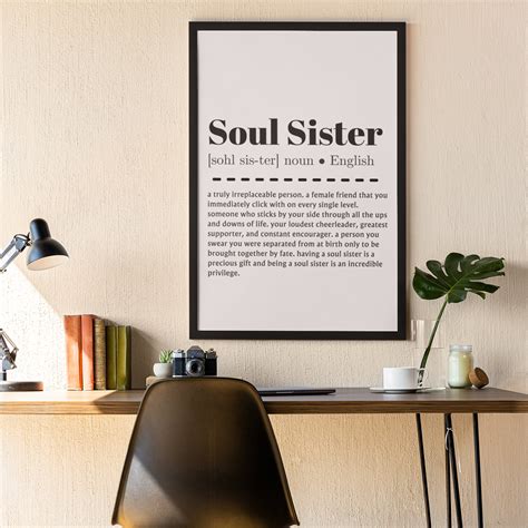 Soul Sister Definition Art Print, Friend Gift (digital Download) - Etsy