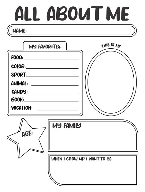 All About Me Template For Teachers