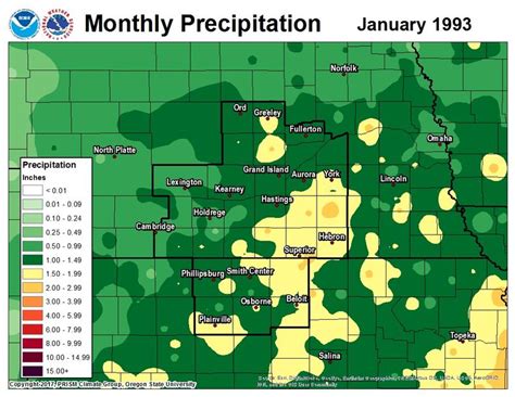 1993 Monthly Precipitation Maps