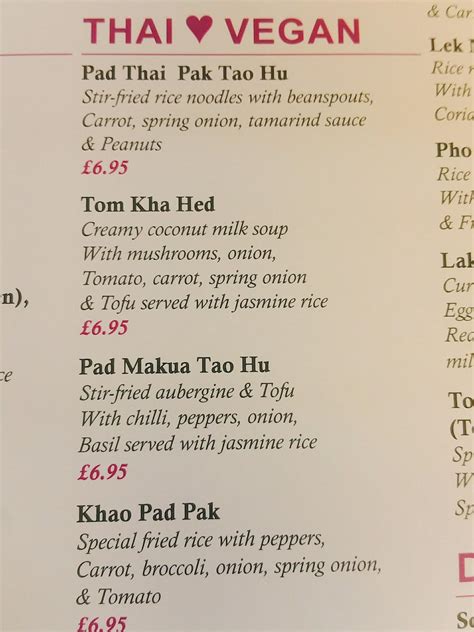 Menu at Mon Truly Thai (taste of bangkok cuisine) restaurant, London