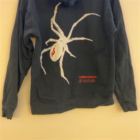 medium black spider hoodie - Depop