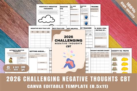 2026 CHALLENGING NEGATIVE THOUGHTS CBT Graphic by LR ART · Creative Fabrica