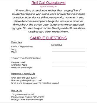 Image result for Roll Call Example