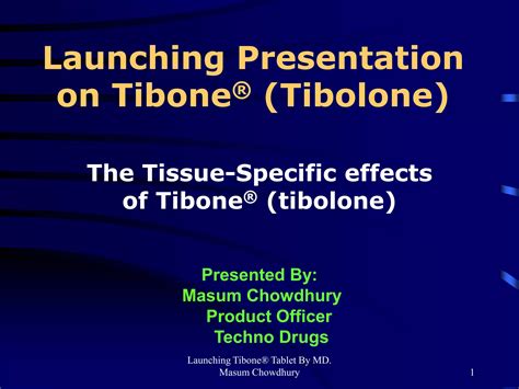 Tibone® (tibolone) technical discussion (training session) | PDF