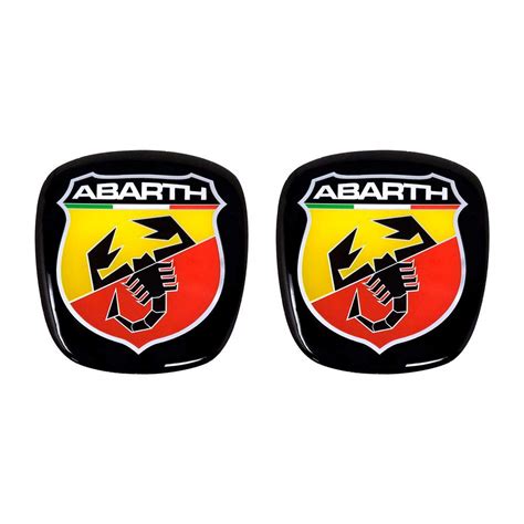 Buy Abarth 32010 3D Front + Rear Logo Sticker, Official Logo for Fiat ...