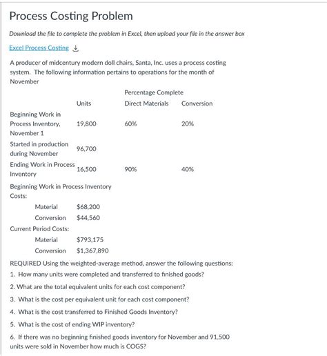 Image result for Process Costing Sample Problem