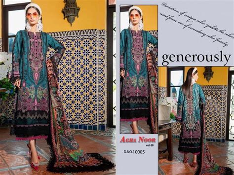 Agha Noor Vol 10 Karachi Dress Material Collection