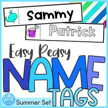Easy Peasy Editable NAME TAGS SUMMER PreK, Preschool, Kinder in 2024 ...