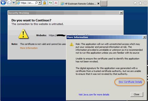 Image result for Java Security Message