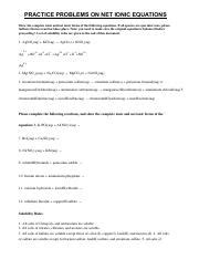 Net Ionic Equations Practice 的图像结果