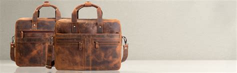 Goatter Genuine Leather Office Laptop Messenger Bag for Men – Multi ...