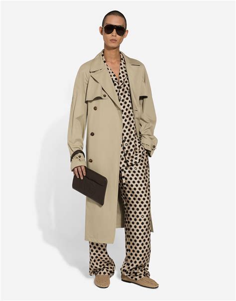 Double-breasted trench coat in Beige for Men | Dolce&Gabbana®