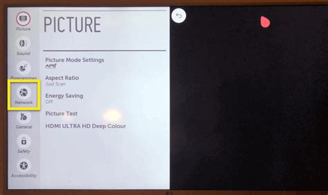 Image result for LG TV Network Menu