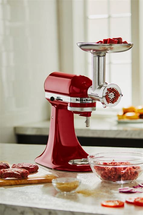 Meat mincer and sausage stuffer attachment set - KitchenAid | KitchenShop