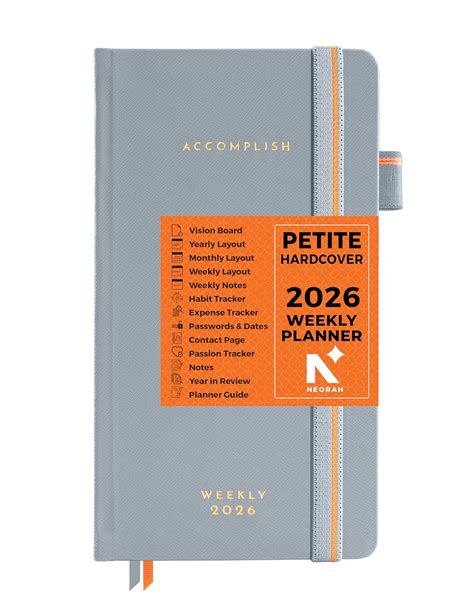 NEORAH-2026 DATED PETITE WEEKLY PLANNER|ACCOMPLISH - Includes Yearly|12 ...