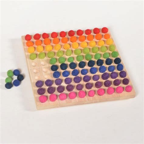 JoGenii | Montessori Hundred board with Wool Balls