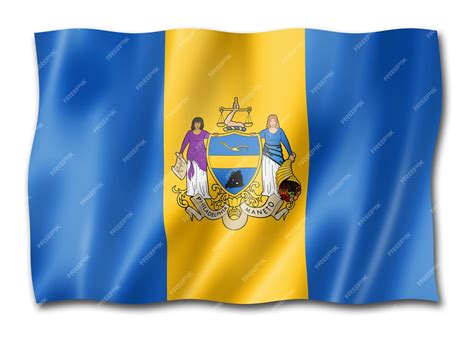 Premium Photo | Philadelphia city flag pennsylvania usa