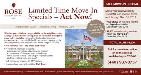 Rose Senior Living: Limited Time Move-In Specials – Act Now! - The ...