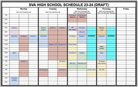 Class Schedules - Saddleback Valley Unified School District