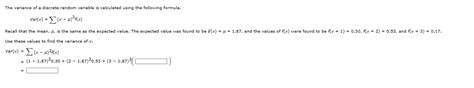 Image result for Variance of Discrete Random Variable