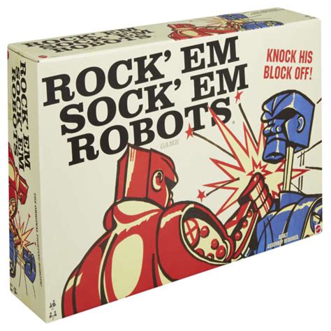 Mattel Rock 'Em Sock 'Em Robots Kids Game, Battling Robots Game For 2 ...