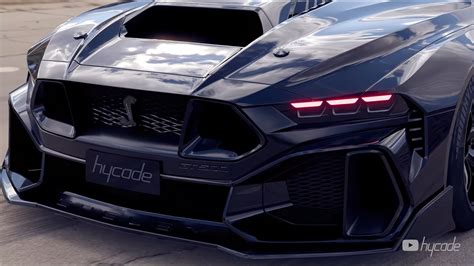 2024 Ford Mustang GT500 Looks Digitally Slammed, Widebody When Murdered-Out - autoevolution