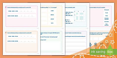 👉 Number and Place Value Challenge Cards (Ages 9 - 10)