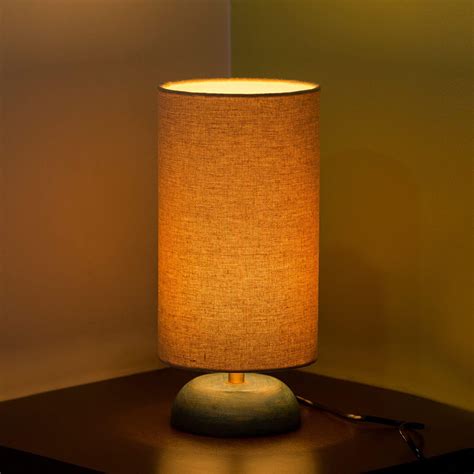 Buy Divine Trends Table Lamp Bedroom Modern Sleek Silver 19 inches ...