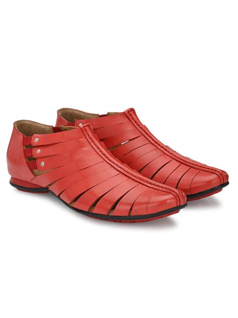 Hitz Men's Red Leather Slip-On Shoes – Hitz Shoes Online