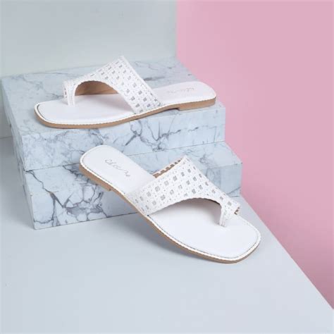 Buy Cheemo Women White Ethnic Slip Ons Online | SKU: 92-183-16-37 ...