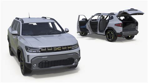 Dacia Duster 2024 Crossover Simplified White 3D model | 3D Molier ...