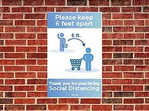 INSHOPFITTING Social Distancing Safety Floor Decals/POSTER Colorful ...