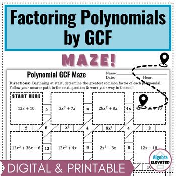 Factor Polynomials Using GCF 的图像结果