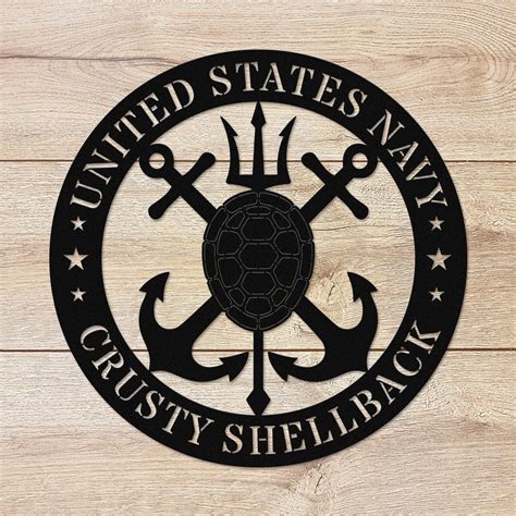 Retro United States Navy Crusty Shellback Metal Decor Navy Shellback ...