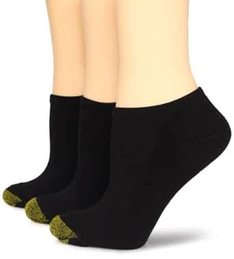 Gold Toe Women's 3 Pack Pair Micro Liner Socks, Black, One Size ...